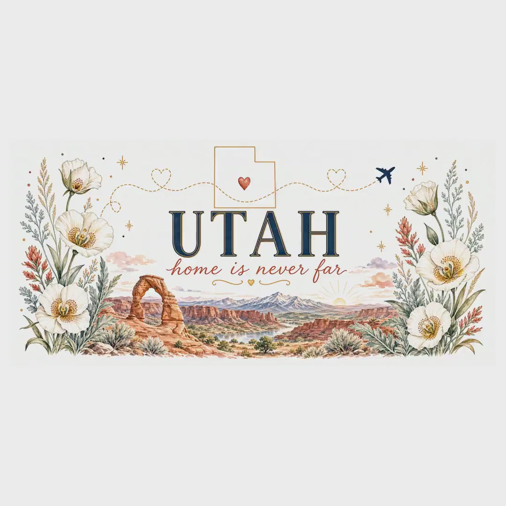 Utah Home State Mug | Moving Away Gift | Long Distance Friendship Coffee Cup | 11oz 15oz Accent Mug video