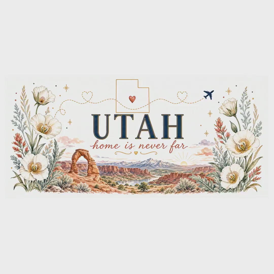 Utah Home State Mug | Moving Away Gift | Long Distance Friendship Coffee Cup | 11oz 15oz Accent Mug video