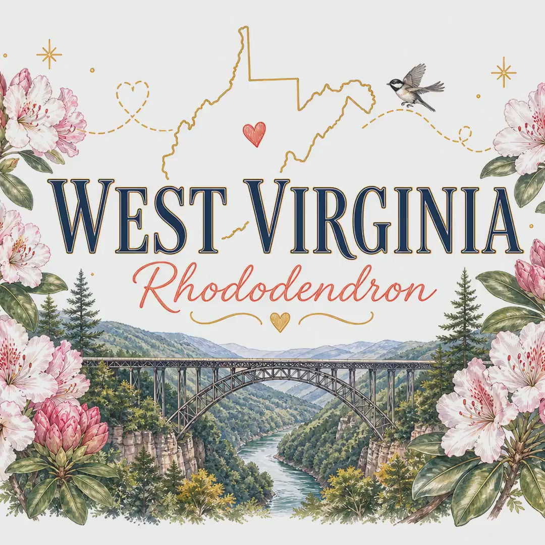West Virginia State Flower 20oz Tumbler | Rhododendron Botanical State Flower Gift | Insulated Stainless Steel Travel Cup video