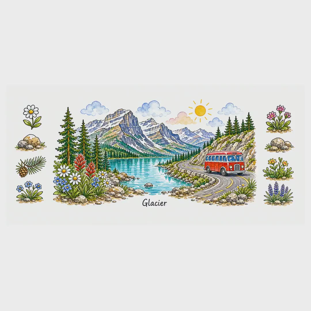 Glacier National Park Mug | US Travel Souvenir Accent Coffee Mug | 11oz 15oz Ceramic Cup video