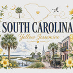 South Carolina State Flower 20oz Tumbler | Yellow Jessamine Botanical State Flower Gift | Insulated Stainless Steel Travel Cup video