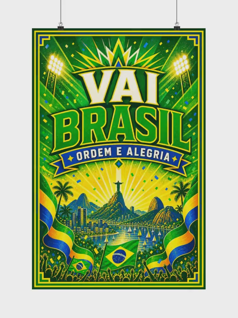 Brazil Soccer Poster | Rally Fan Art Print | 2026 Soccer Wall Decor video