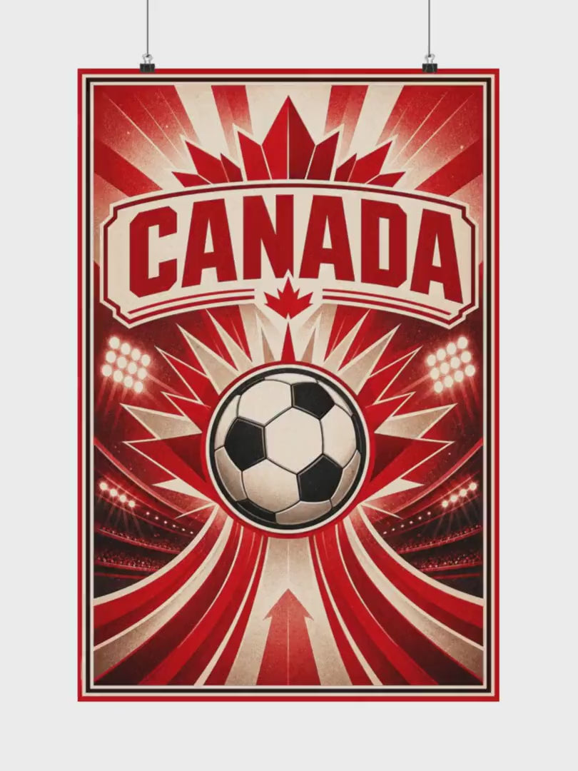 Canada Soccer Fan Art Poster | Matte Vertical Poster | 2026 soccer season Wall Decor video