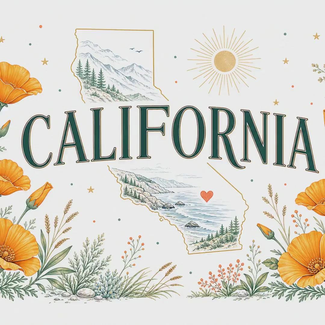 California State Flower 20oz Tumbler | California Botanical Gift | Insulated Stainless Steel Travel Cup video