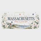 Massachusetts State Map Mug | Coastal Scene, Botanical Accents (11oz, 15oz) video