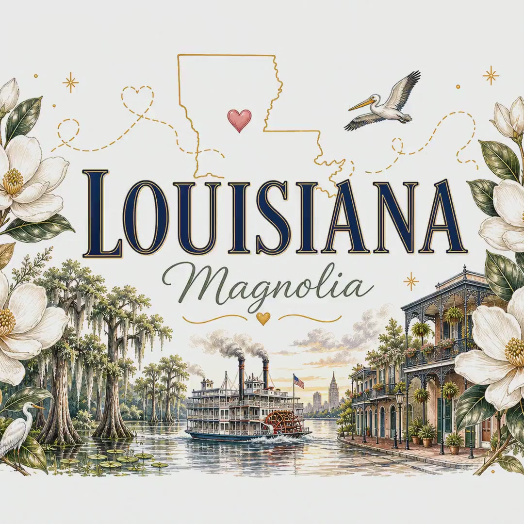 Louisiana State Flower 20oz Tumbler | Magnolia Botanical State Flower Gift | Insulated Stainless Steel Travel Cup video