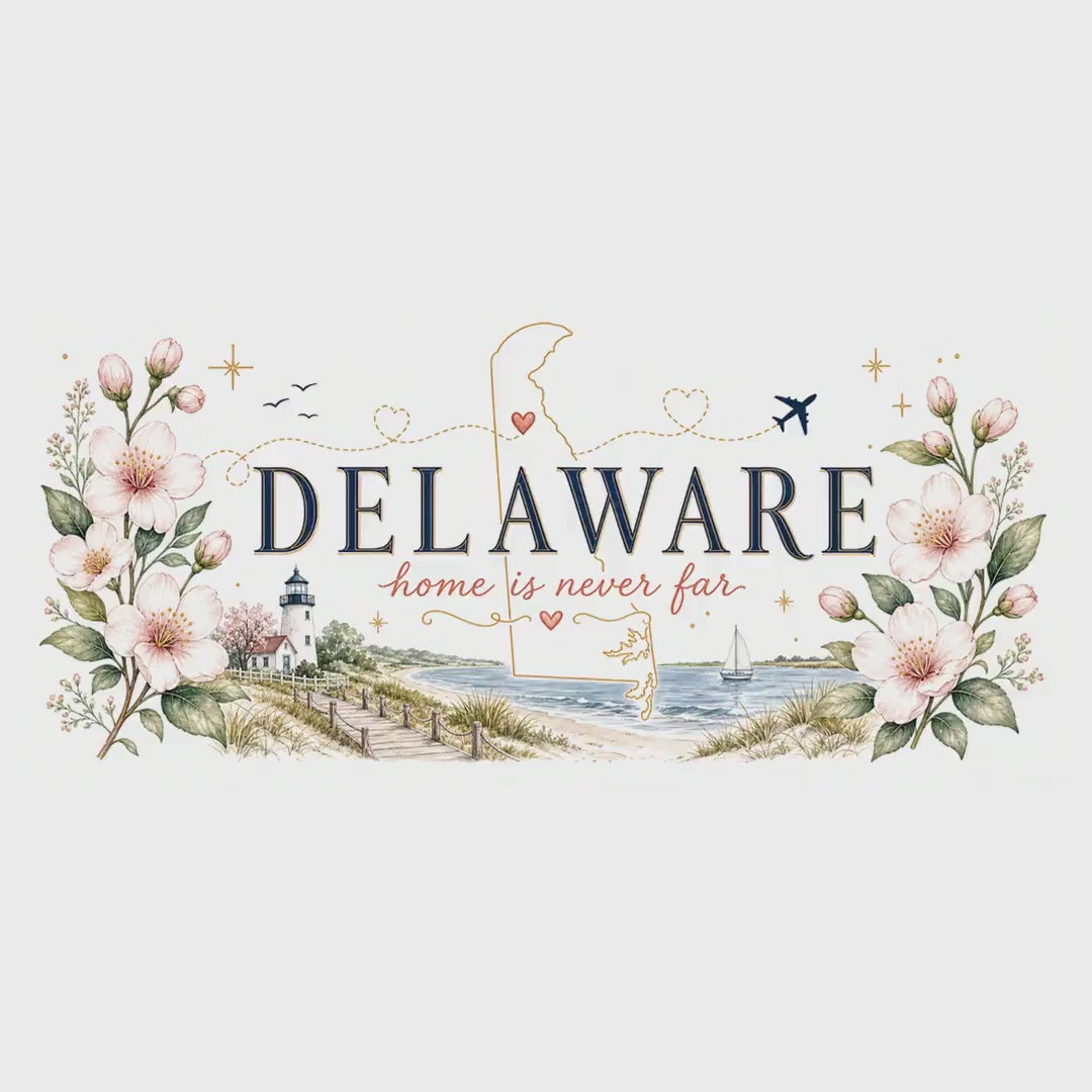Delaware State Map Mug | Botanical Beach Accent Coffee Cup (11oz/15oz) video