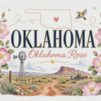 Oklahoma State Flower 20oz Tumbler | Oklahoma Rose Botanical State Flower Gift | Insulated Stainless Steel Travel Cup video