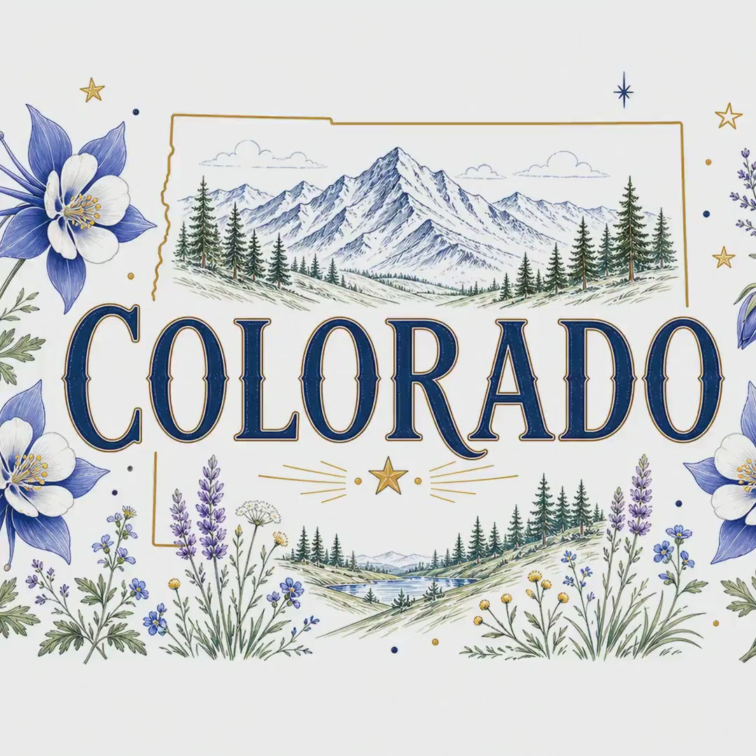 Colorado State Flower 20oz Tumbler | Colorado Botanical Gift | Insulated Stainless Steel Travel Cup video