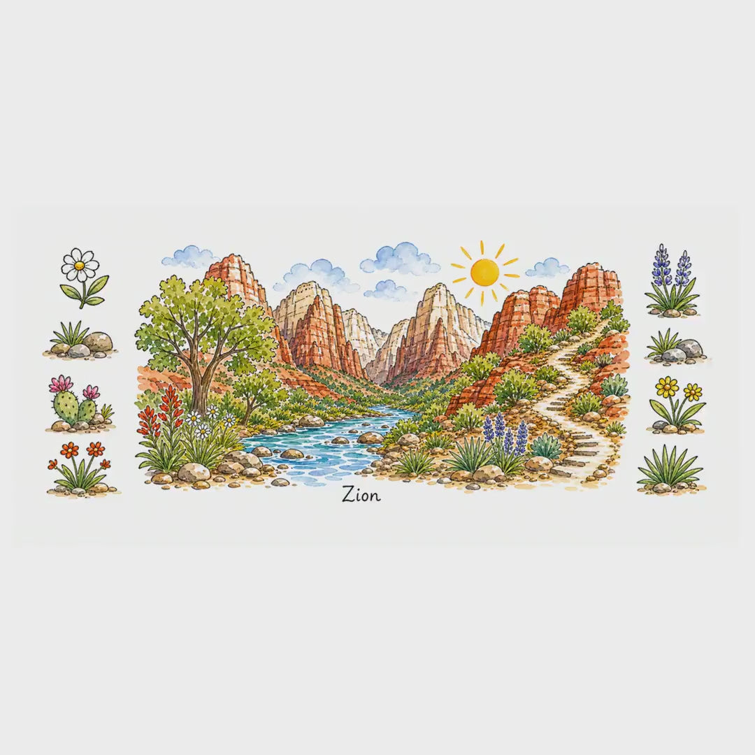 Zion National Park Mug | US Travel Souvenir Accent Coffee Mug | 11oz 15oz Ceramic Cup video