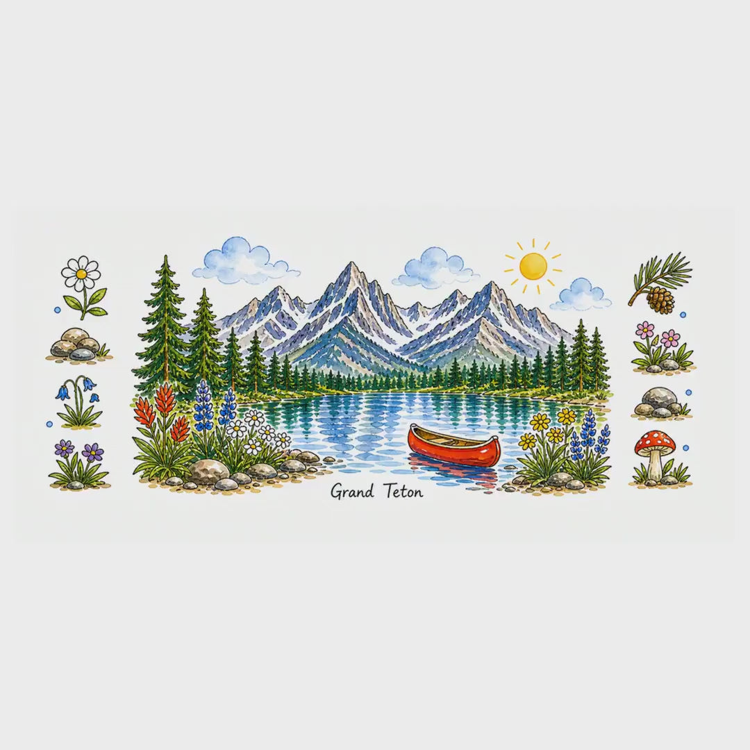 Grand Teton National Park Mug | US Travel Souvenir Accent Coffee Mug | 11oz 15oz Ceramic Cup video
