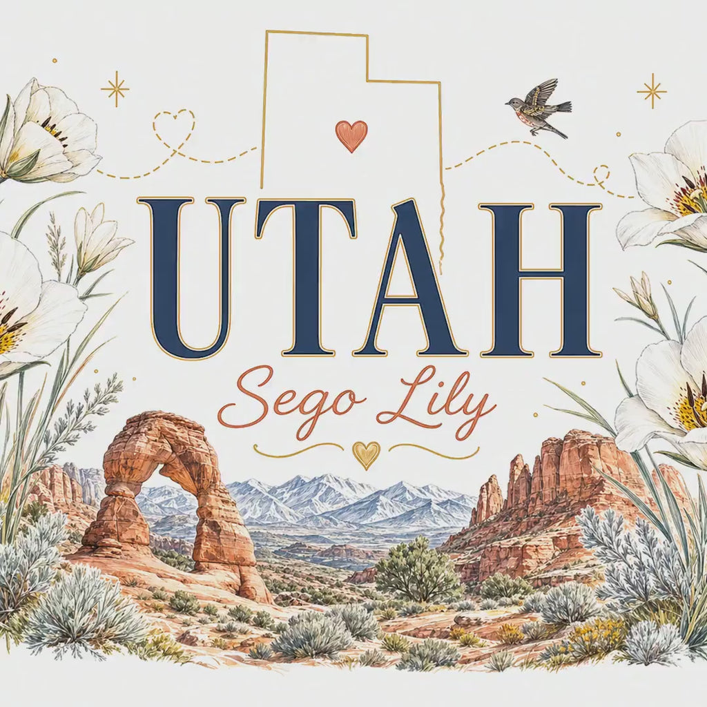 Utah State Flower 20oz Tumbler | Sego Lily Botanical State Flower Gift | Insulated Stainless Steel Travel Cup video