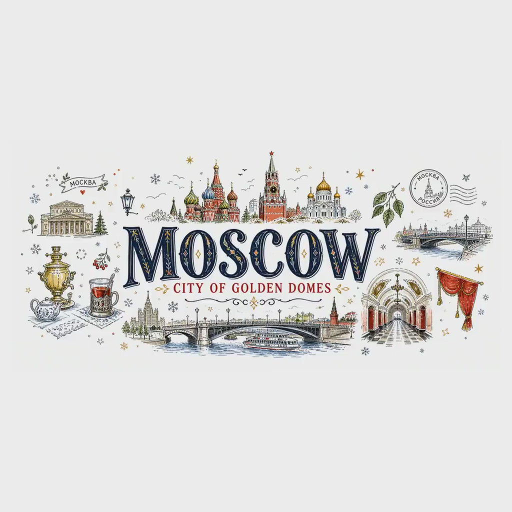 Moscow Coffee Mug | Russia Souvenir Travel Gift | Accent Color Ceramic 11oz 15oz video