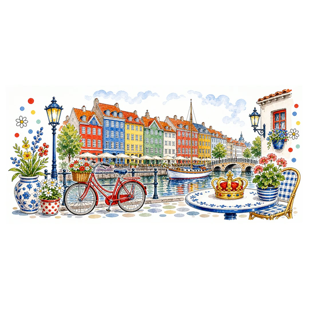 Copenhagen Travel Mug | European City Souvenir Accent Coffee Mug | 11oz 15oz Ceramic Cup video