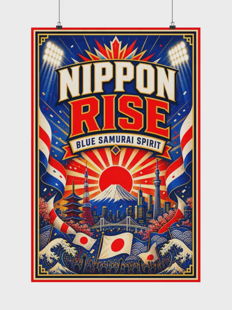 Japan World Cup Poster | Rally Fan Art Print | 2026 Soccer Wall Decor video