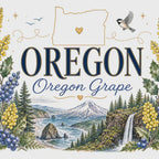 Oregon State Flower 20oz Tumbler | Oregon Grape Botanical State Flower Gift | Insulated Stainless Steel Travel Cup video