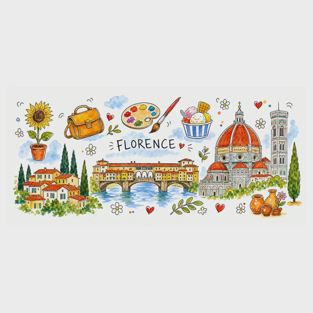 Florence Travel Mug | European City Souvenir Accent Coffee Mug | 11oz 15oz Ceramic Cup video