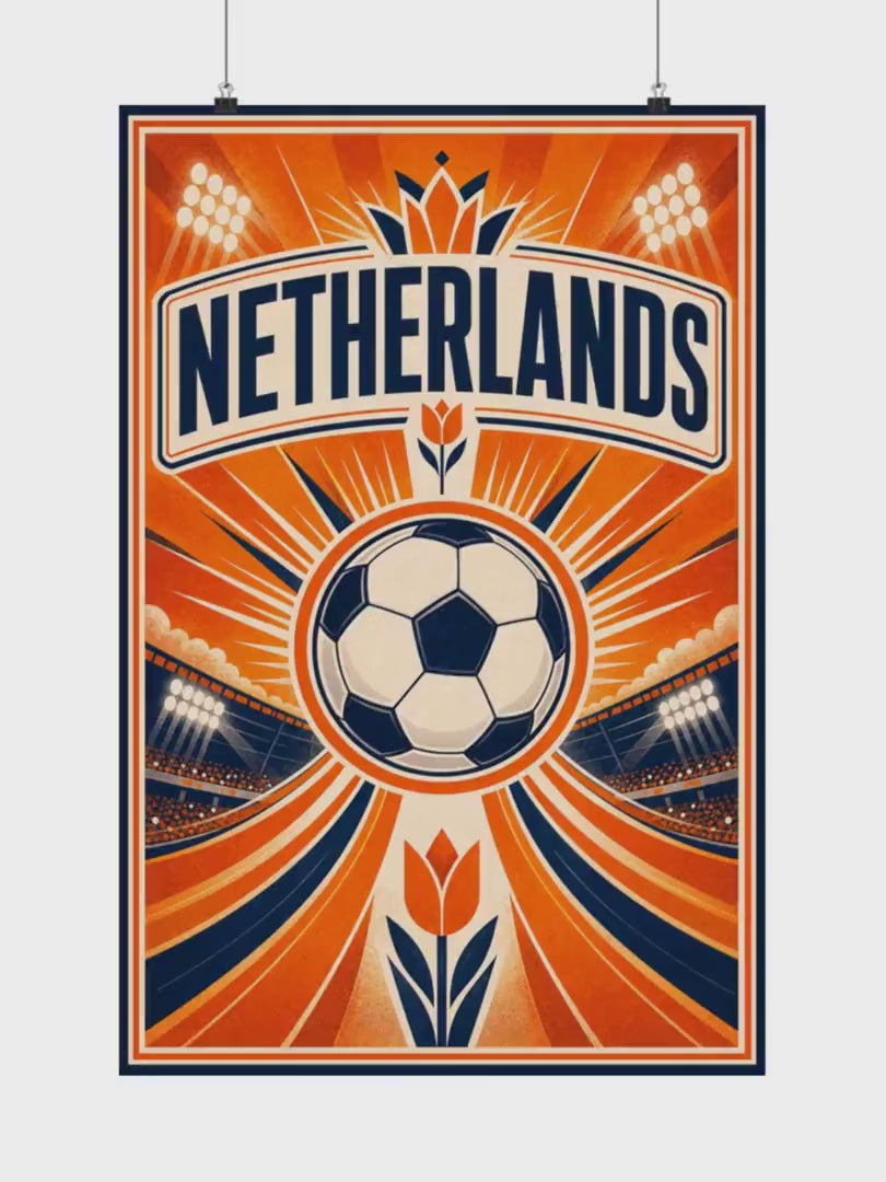 Netherlands Soccer Fan Art Poster | Matte Vertical Poster | World Cup 2026 Wall Decor video