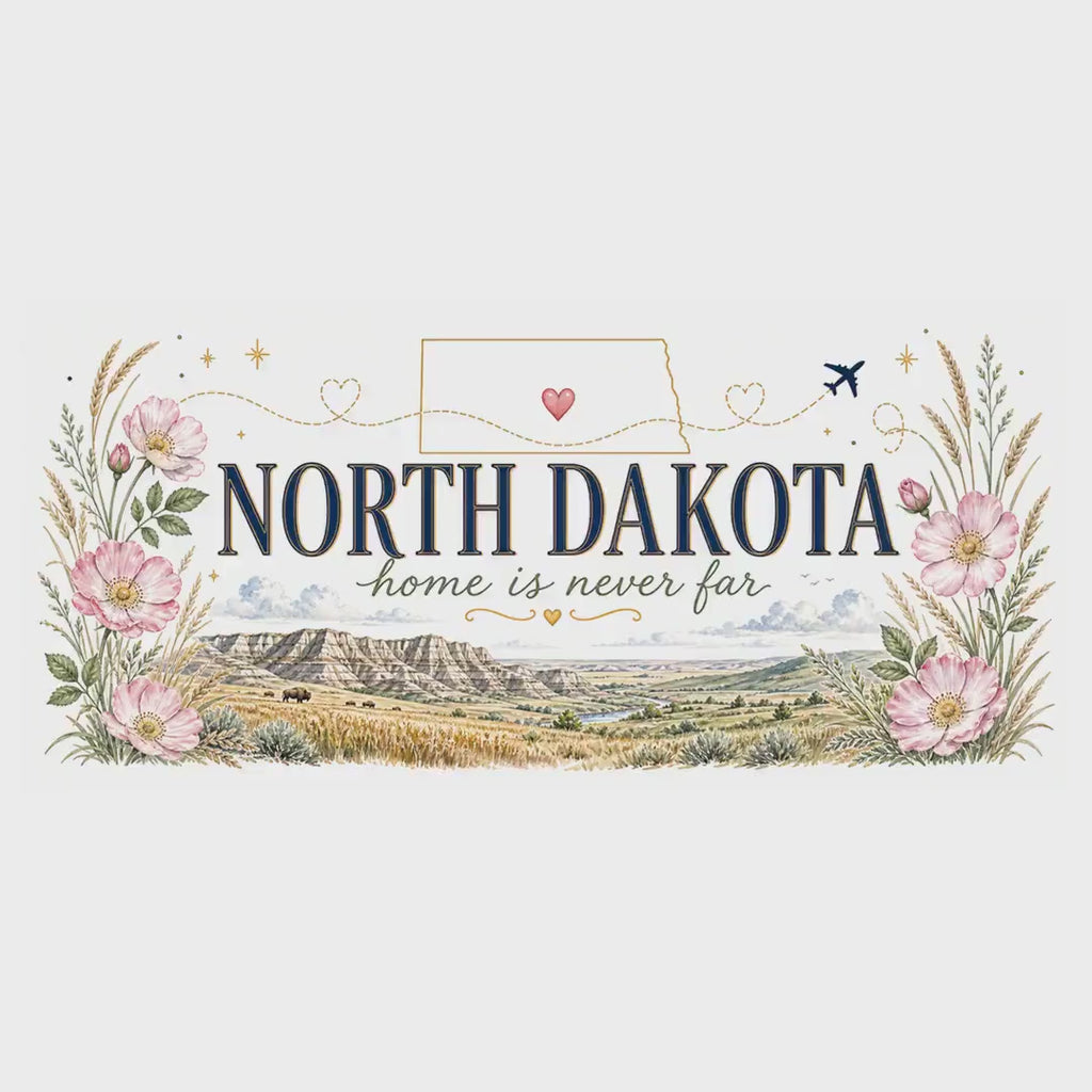 North Dakota State Map Mug | Prairie Rose Botanical Accent Coffee Cup video