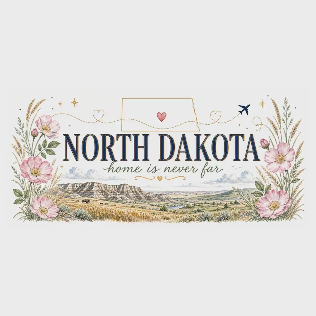 North Dakota State Map Mug | Prairie Rose Botanical Accent Coffee Cup video