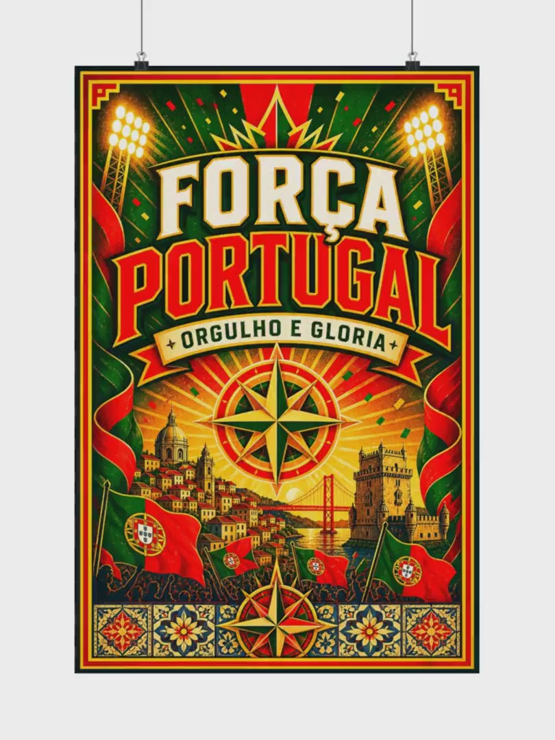 Portugal World Cup Poster | Rally Fan Art Print | 2026 Soccer Wall Decor video