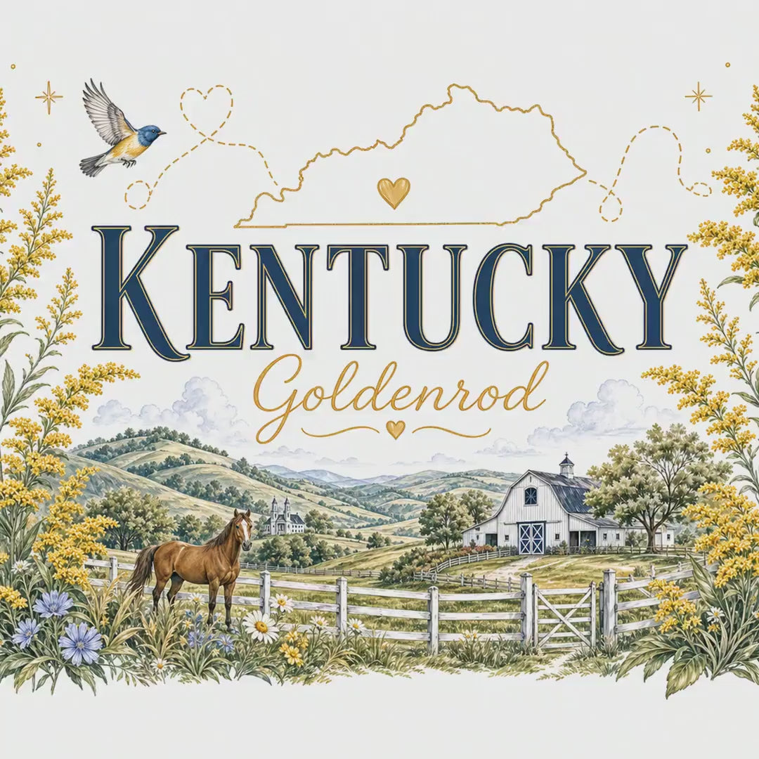 Kentucky State Flower 20oz Tumbler | Goldenrod Botanical State Flower Gift | Insulated Stainless Steel Travel Cup video