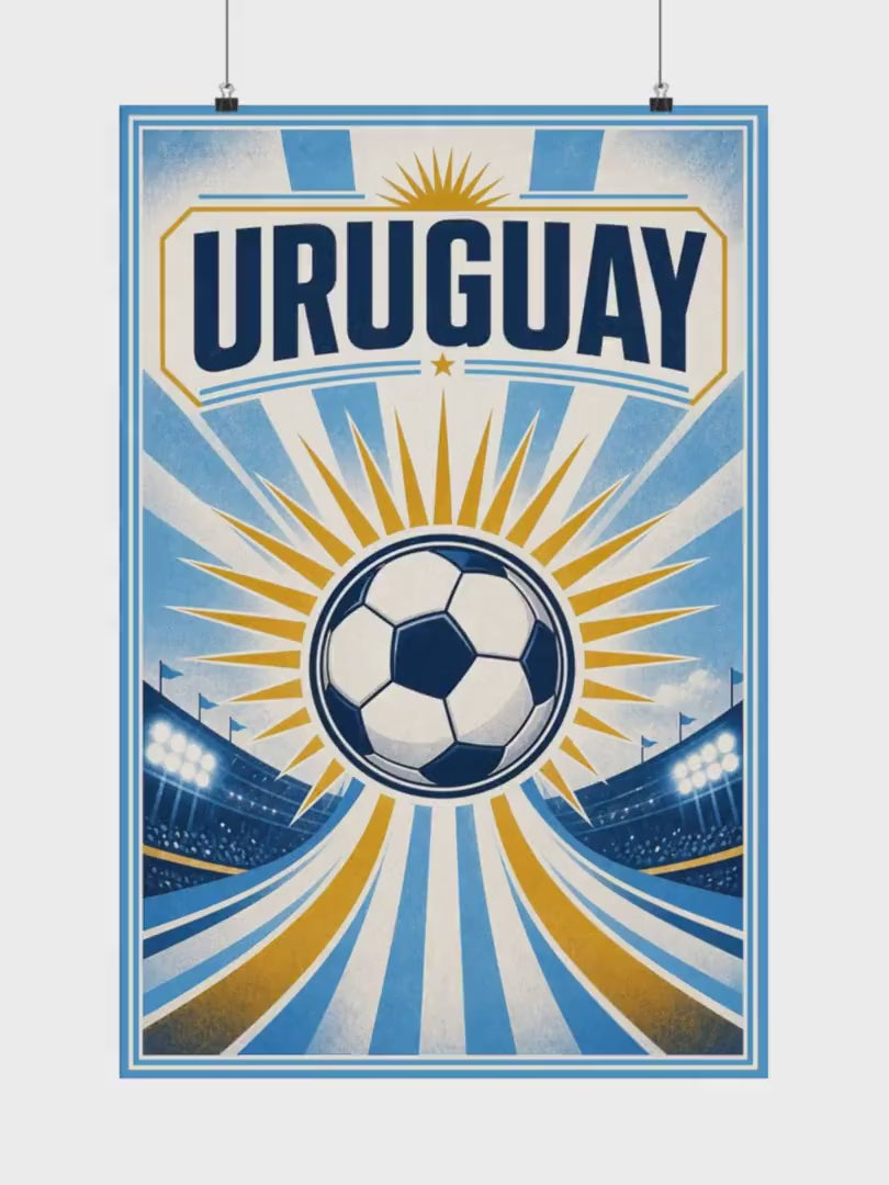 Uruguay Soccer Fan Art Poster | Matte Vertical Poster | World Cup 2026 Wall Decor video