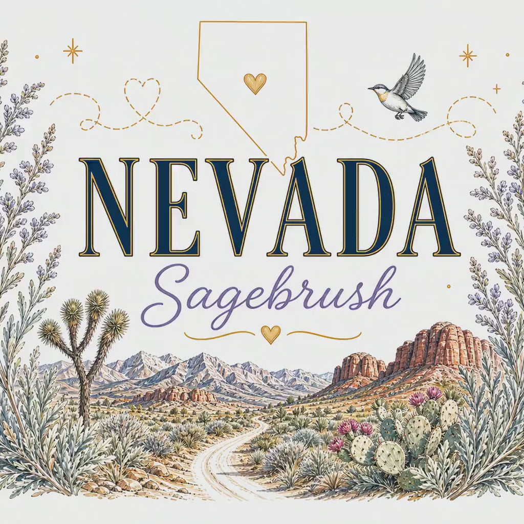 Nevada State Flower 20oz Tumbler | Sagebrush Botanical State Flower Gift | Insulated Stainless Steel Travel Cup video