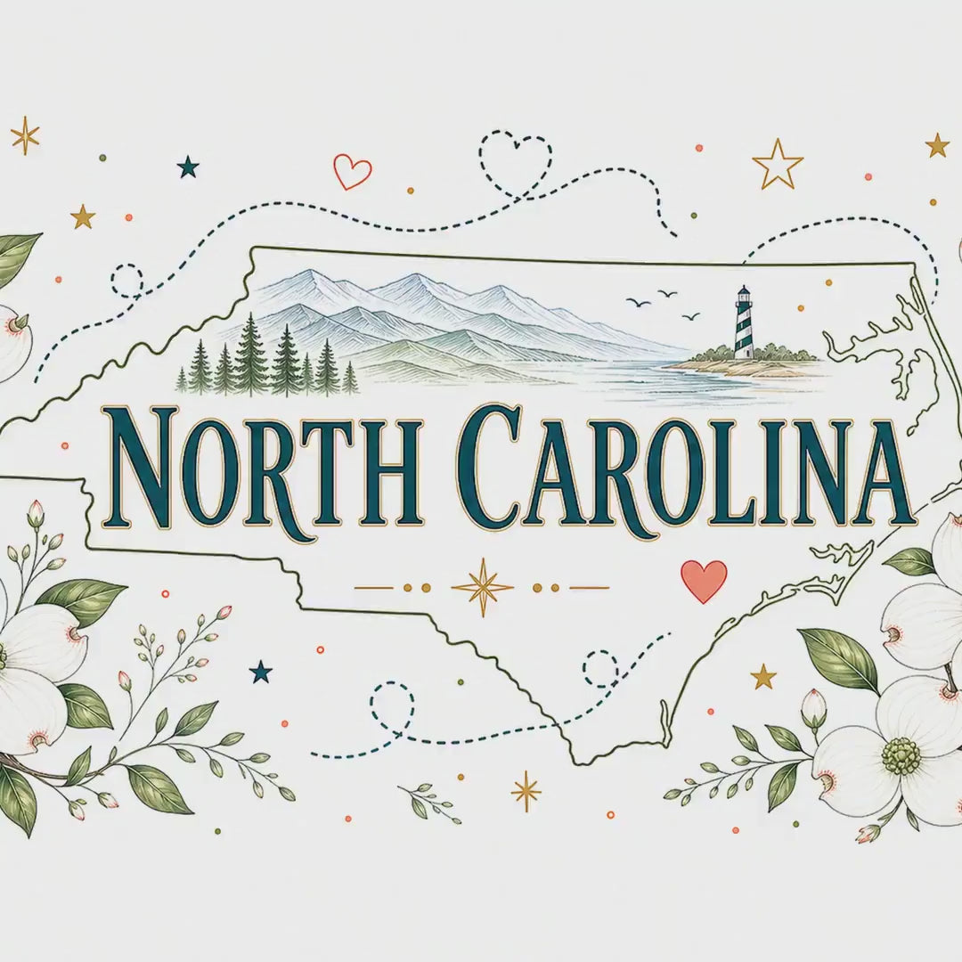 North Carolina State Flower 20oz Tumbler | North Carolina Botanical Gift | Insulated Stainless Steel Travel Cup video
