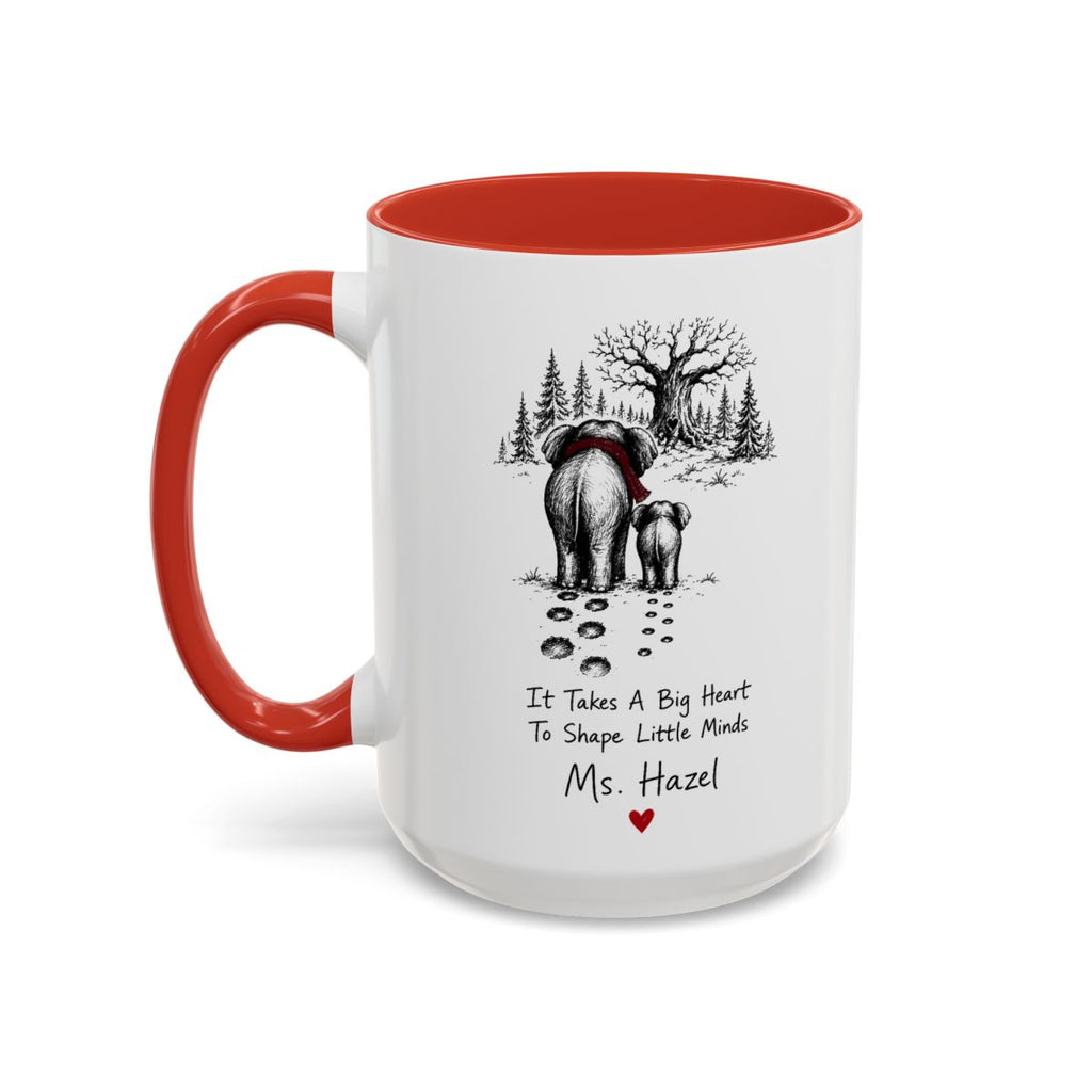 Personalized Elephant Teacher Mug | Never Forget the Difference You Make | Custom Name | 11oz 15oz