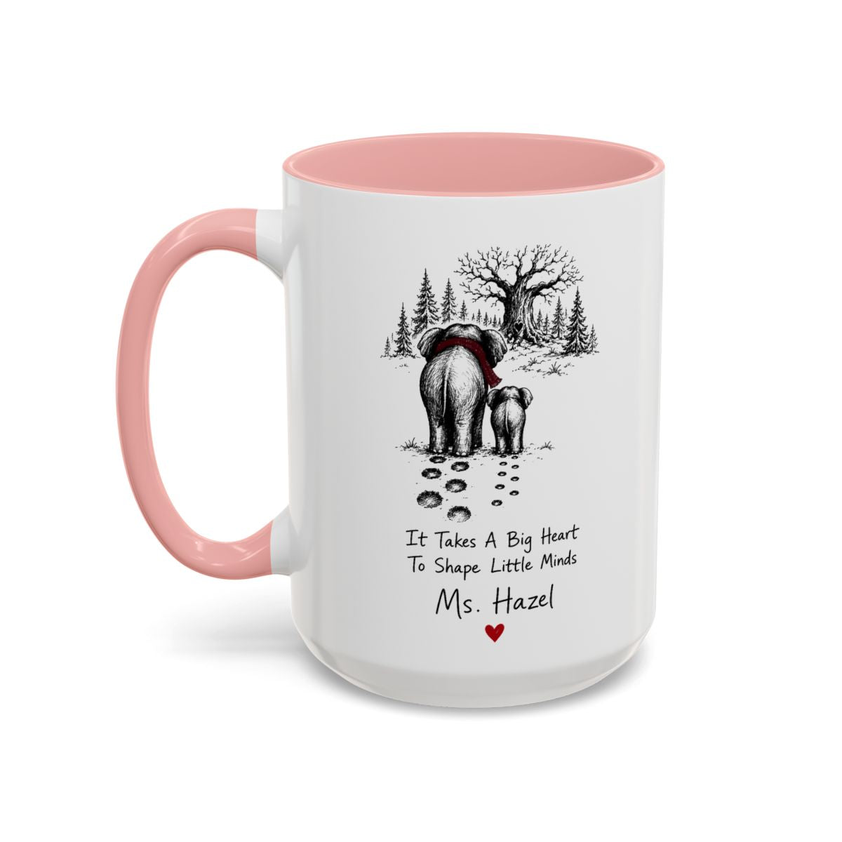 Personalized Elephant Teacher Mug | Never Forget the Difference You Make | Custom Name | 11oz 15oz