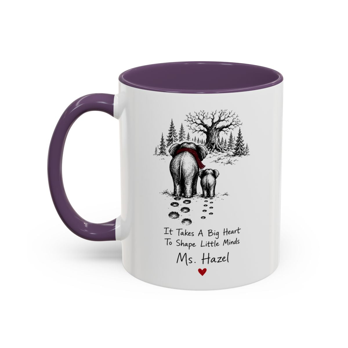 Personalized Elephant Teacher Mug | Never Forget the Difference You Make | Custom Name | 11oz 15oz