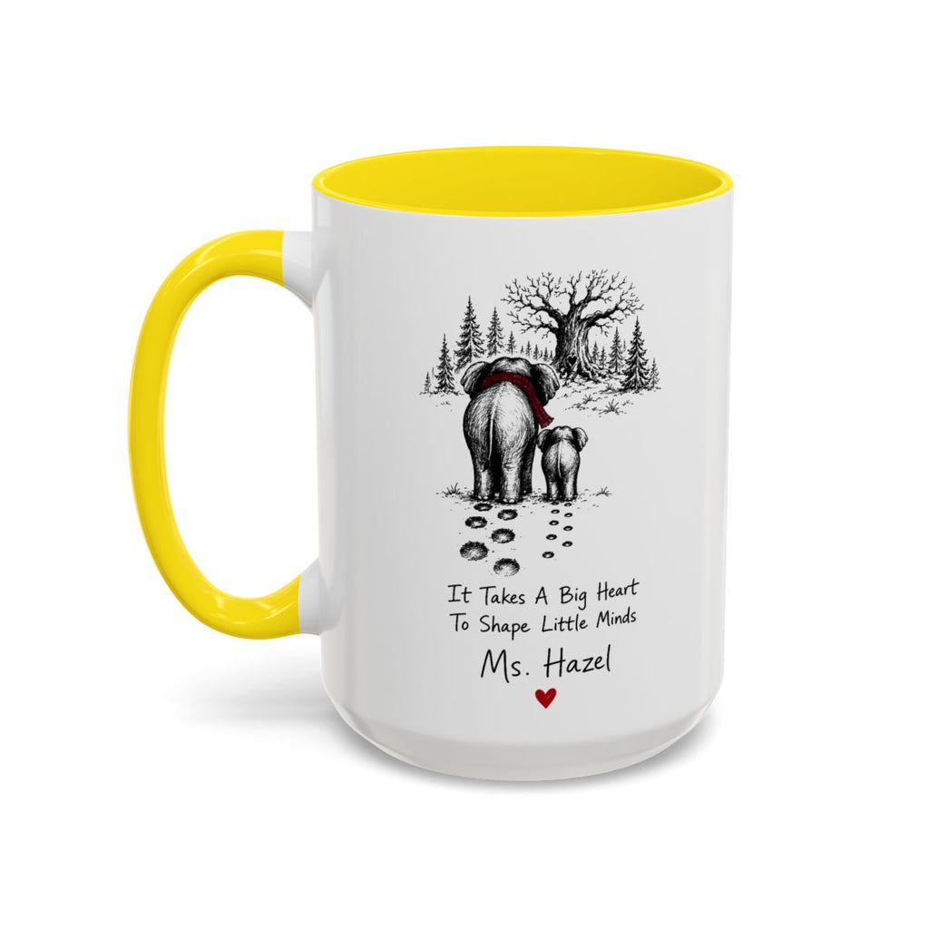 Personalized Elephant Teacher Mug | Never Forget the Difference You Make | Custom Name | 11oz 15oz