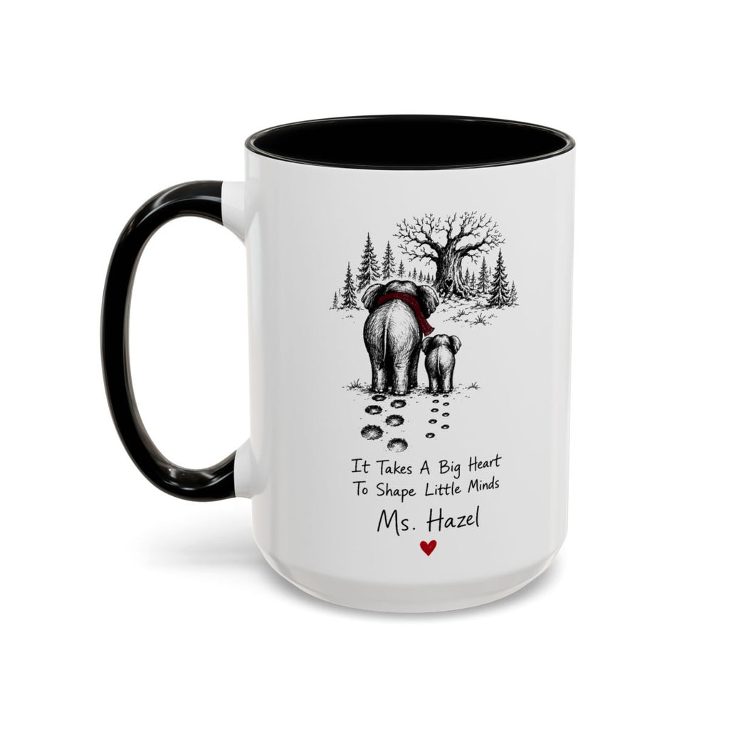 Personalized Elephant Teacher Mug | Never Forget the Difference You Make | Custom Name | 11oz 15oz