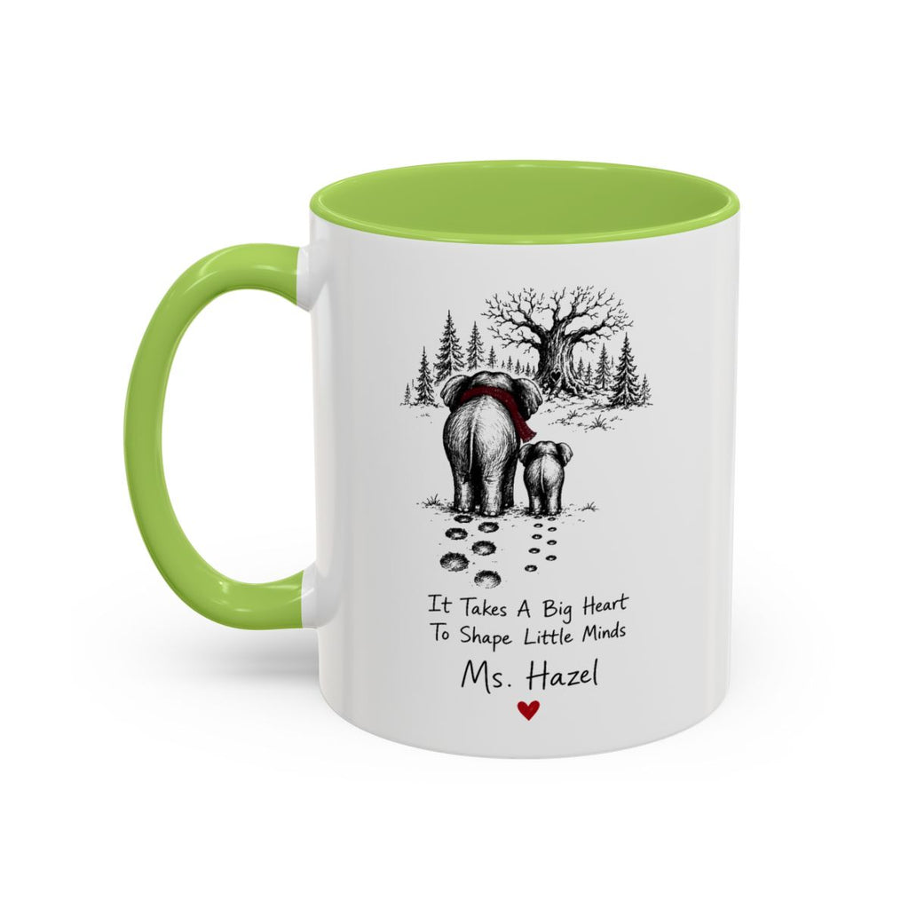 Personalized Elephant Teacher Mug | Never Forget the Difference You Make | Custom Name | 11oz 15oz