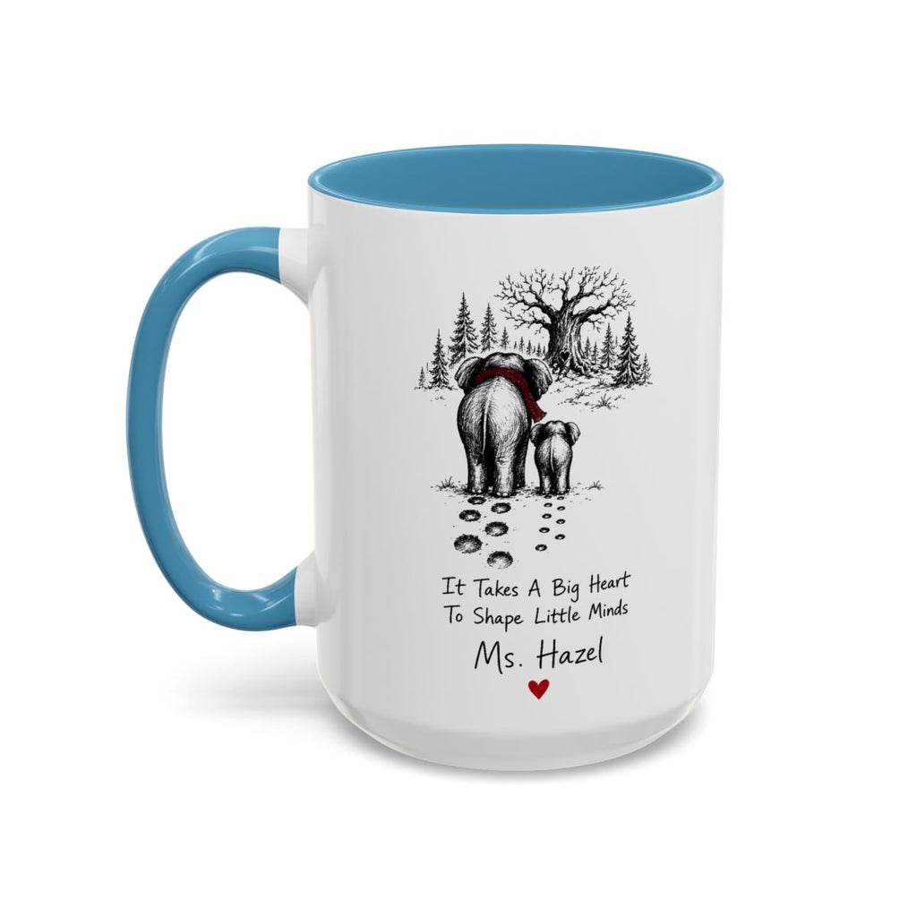 Personalized Elephant Teacher Mug | Never Forget the Difference You Make | Custom Name | 11oz 15oz