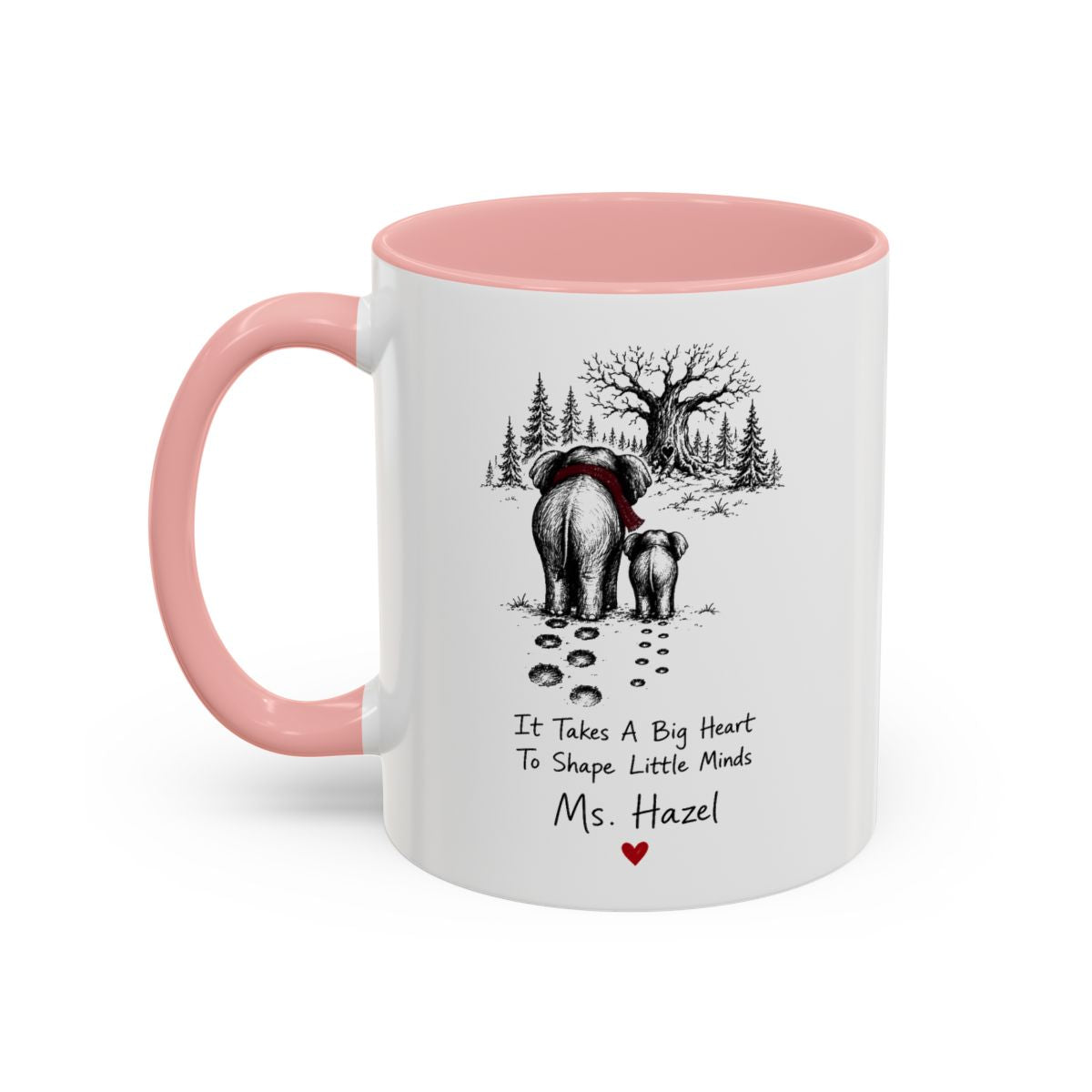 Personalized Elephant Teacher Mug | Never Forget the Difference You Make | Custom Name | 11oz 15oz
