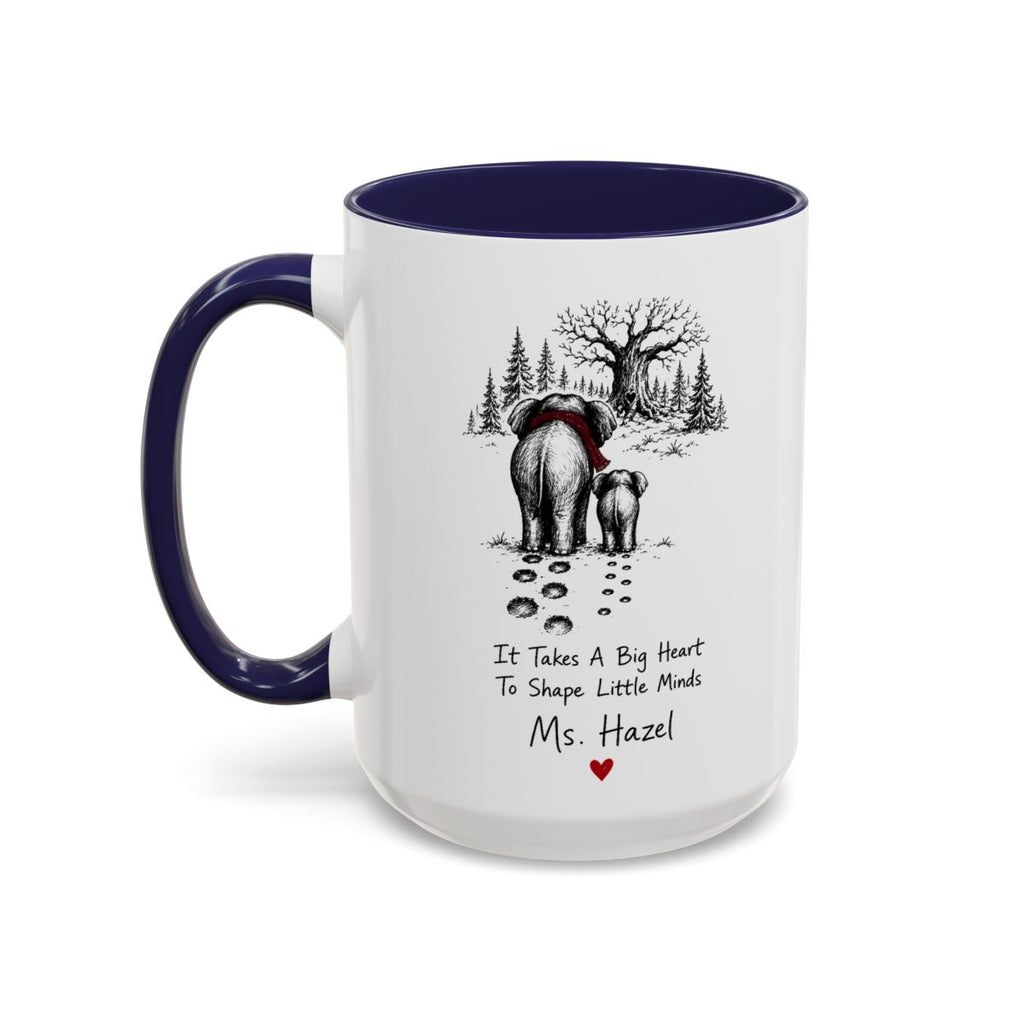 Personalized Elephant Teacher Mug | Never Forget the Difference You Make | Custom Name | 11oz 15oz