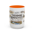 Theodore Roosevelt National Park Coffee Mug | North Dakota Badlands Bison Gift | Accent Color Ceramic 11oz 15oz