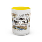 Theodore Roosevelt National Park Coffee Mug | North Dakota Badlands Bison Gift | Accent Color Ceramic 11oz 15oz