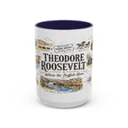 Theodore Roosevelt National Park Coffee Mug | North Dakota Badlands Bison Gift | Accent Color Ceramic 11oz 15oz