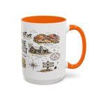 Theodore Roosevelt National Park Coffee Mug | North Dakota Badlands Bison Gift | Accent Color Ceramic 11oz 15oz