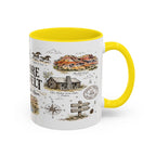 Theodore Roosevelt National Park Coffee Mug | North Dakota Badlands Bison Gift | Accent Color Ceramic 11oz 15oz