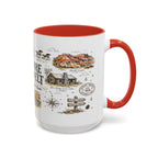 Theodore Roosevelt National Park Coffee Mug | North Dakota Badlands Bison Gift | Accent Color Ceramic 11oz 15oz