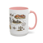 Theodore Roosevelt National Park Coffee Mug | North Dakota Badlands Bison Gift | Accent Color Ceramic 11oz 15oz