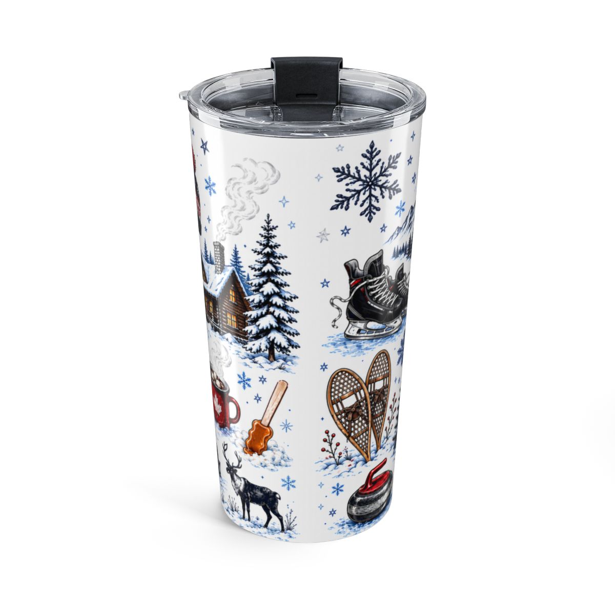 White North Tumbler | Canadian Pride Travel Cup, Insulated Stainless Steel — back