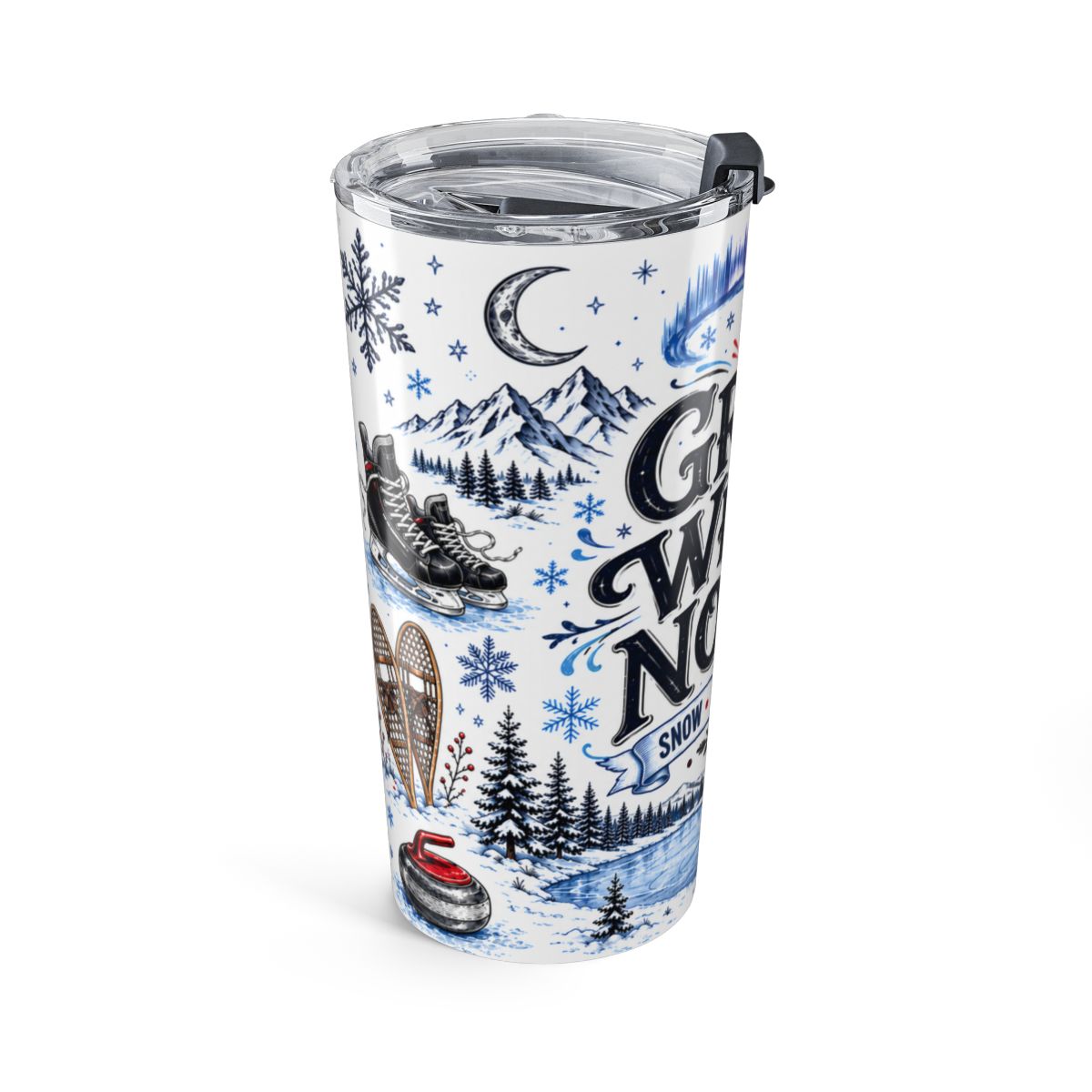 White North Tumbler | Canadian Pride Travel Cup, Insulated Stainless Steel — left