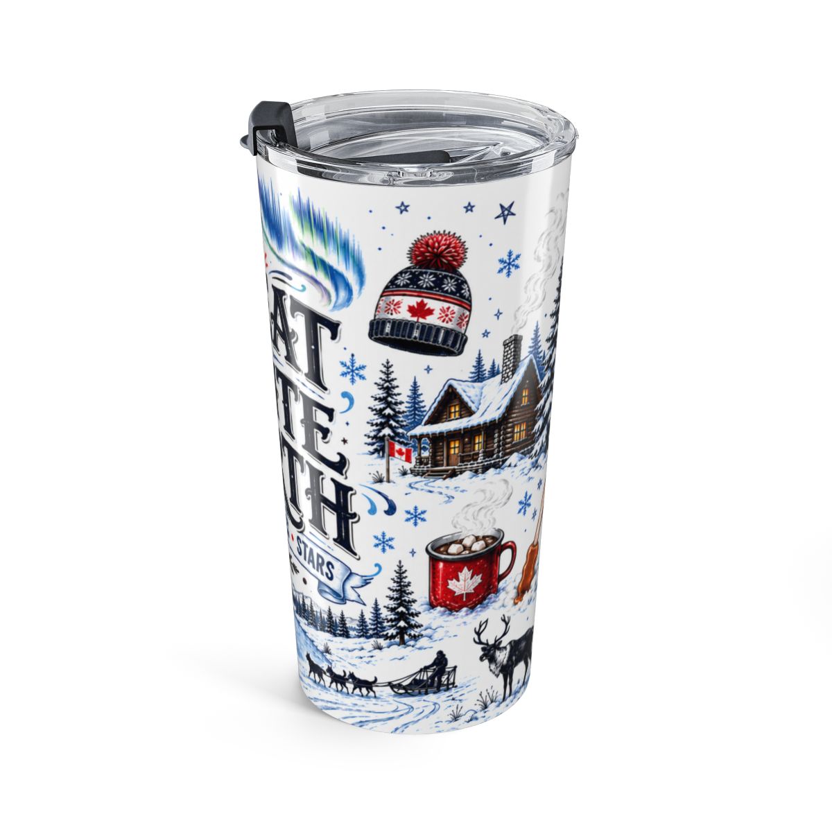 White North Tumbler | Canadian Pride Travel Cup, Insulated Stainless Steel — right