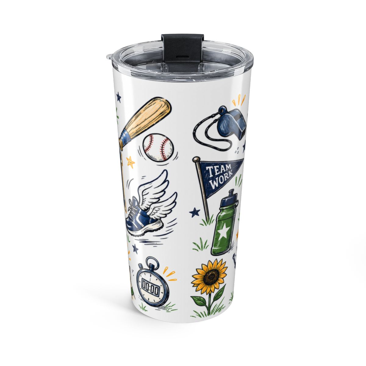 Coach Dad On The Field Tumbler | Insulated Stainless Steel Travel Cup — back