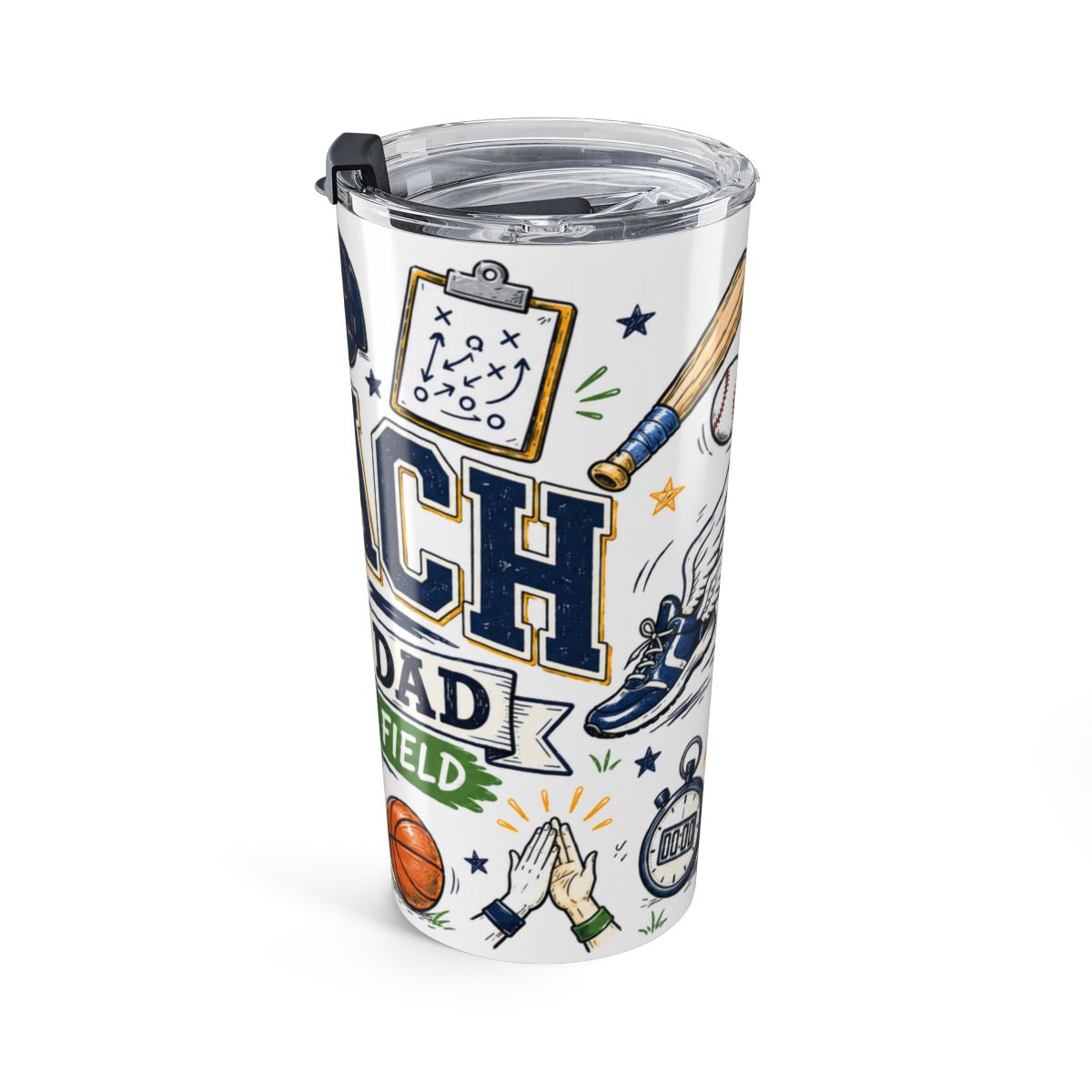 Coach Dad On The Field Tumbler | Insulated Stainless Steel Travel Cup — right